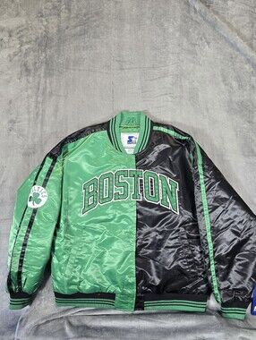 Starter Boston Celtics Jacket New NWT Green Black Color Block Woman's Size Large